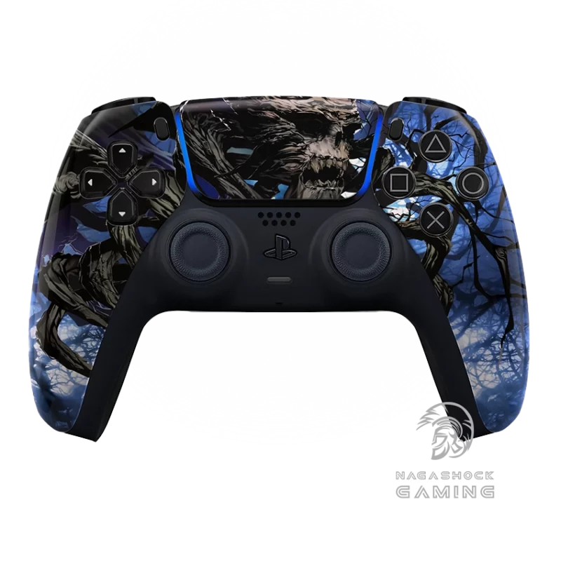 custom ps5 nagashock pro controller with undead graphics