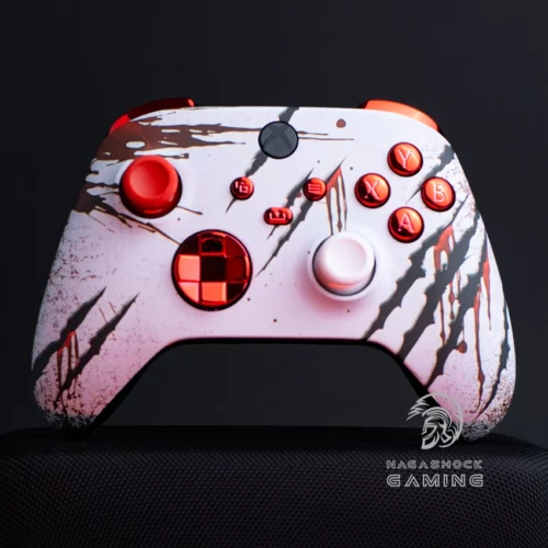Xbox Series X PRO Custom Controller with chrome red buttons with 2 back buttons